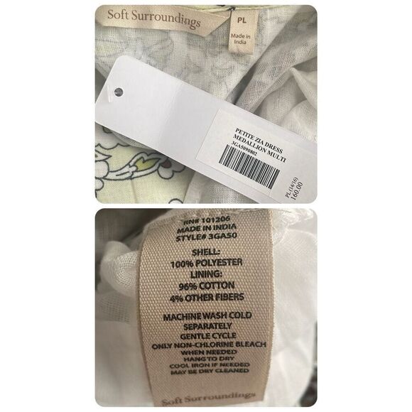 Soft Surroundings Zia Maxi Dress Medallion Print NEW Petite L - Picture 8 of 14